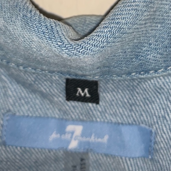 7 For All Mankind Denim Jean Zipper Dress Size M - Picture 6 of 8